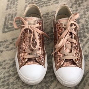 Rose Gold Sparkly Converse All Stars